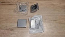4 Stück Gira E22 Edelstahl Set Wippen Dimmer Zentralscheibe Steckdosen Abdeckung