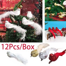 12x Christbaumschmuck Vogel