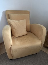 Design-Sessel, Alcantara-Bezug inkl. zwei Kissen