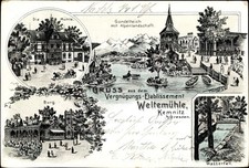 Litho Dresden Cotta Kemnitz, Vergnügungsetablissement Weltemühle,... - 10581332