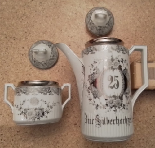Kaffeekanne und zuckerdose - kaffeekanne,
