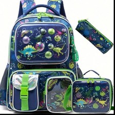 3 teiliges Schulranzen Set, NEU, Leicht mit Laptop Fach, Dinosaurier-Thema