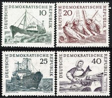 DDR MiNr.: 817 / 820 ** postfrisch Hochseefischerei