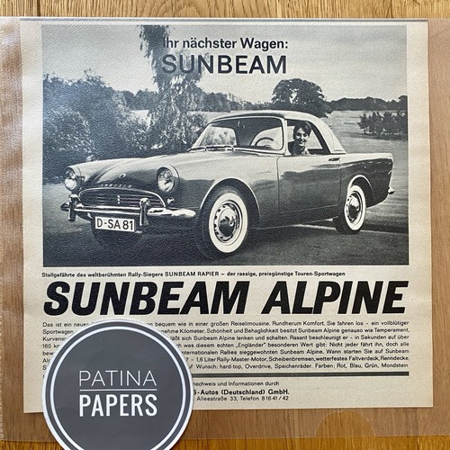 1962 sunbeam alpine - sunbeam, roadster