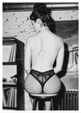 Vintage Kunst-Fotoabzug Frau