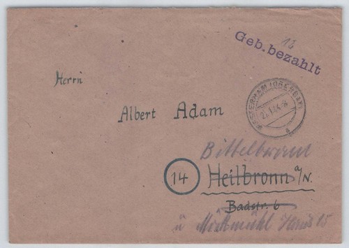All bes barfrankatur - bes., gebühr