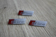 EMBLEM SCHRIFTZUG LENKRAD PLAKETTE  AUDI  S-LINE NEUE MODELLE LENKRADEMBLEM