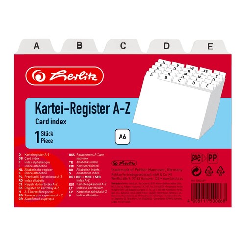 Herlitz 1500669 karteiregister - herlitz,