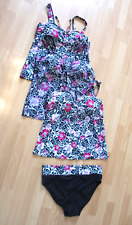 TCM  BADEMODE   3xTANKINI  -Oberteile +1 Hose  mehrfarbig  bunt Gr.  48  50+ 44