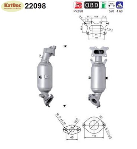 Katalysator für honda - katalysator,