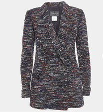 Chanel Multicolor Fantasy Tweed Double Breasted Blazer S