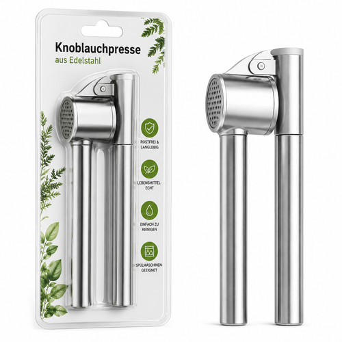 Knoblauchpresse edelstahl mit - knoblauchpresse,