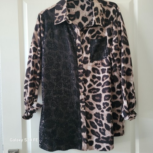 Leopardenbluse braun schwarz - leopardenbluse, braun/schwarz