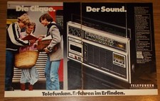 Seltene Werbung vintage TELEFUNKEN BAJAZZO CR 6000 DIGITAL Radio-Recorder 1979