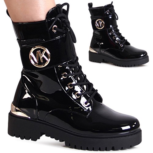 Damen lack stiefeletten - damen,