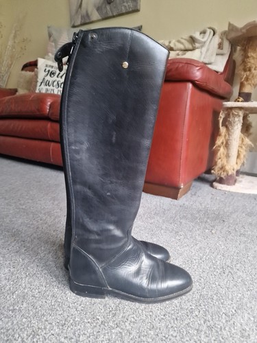 Schwarze lederreitstiefel - schwarze, gr