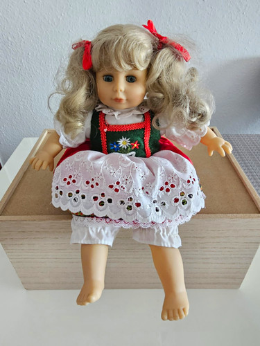Mädchenpuppe blonde locken - blonde,