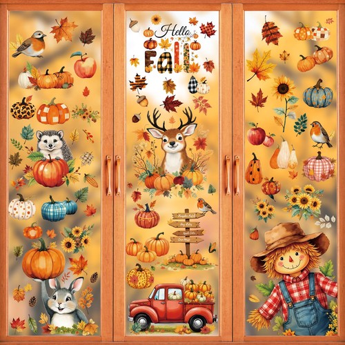 Fensterbilder herbstdeko - fensterbilder,