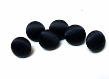 5 Stück Satin Stoff bezogene Knöpfe Knopf 20  mm Frack Smoking Schwarz