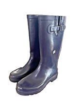 Damen Gummistiefel Stiefel hoch Dunkelblau Dehnfalte Gr. 37