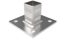 Edelstahl Bodenhalter 100x100