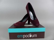 Empodium Damen Schuhe M81925 Pumps High Heels Wildleder Bordeaux Gr. 38 (MY)