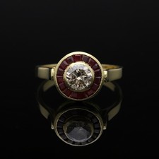 Vintage Ring Diamant Rubin