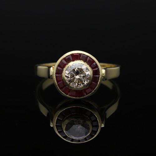 Vintage ring diamant rubin - vintage,