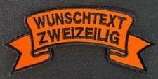Patch Wunschtext Dein Name Dein TEXT Aufnäher SCHLEIFE Biker Rocker Motorrad V8