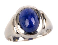 Saphir Ring aus 585 Weißgold