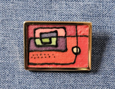 Brosche mit Seidenmalerei