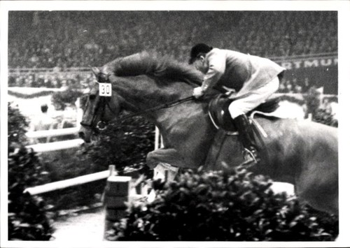 Foto springreiten sprung - ak, springreiten,