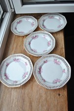 5 x Teller Kuchenteller  Max Roesler Rössler Rosenmuster