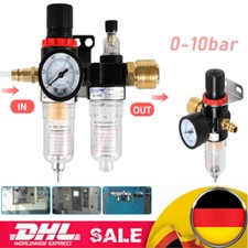 1/4" Druckluft Filter Druckminderer Ölabscheider Wasserabscheider Für Kompressor