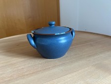 Keramiktopf mit Deckel, blau