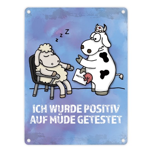 Metallschild mit schaf - metallschild,