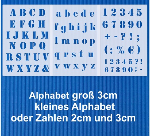 Buchstaben 3cm - , ●
