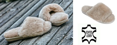 Damen pantoffeln echtes leder - damen,