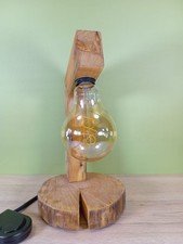 Upcycling Holz Tischlampe