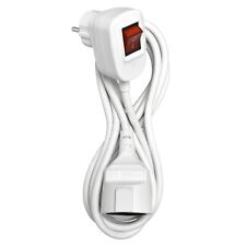 Heitech Komfort Verlängerungskabel mit Schalter 3m Steckdose 2-polig Intertek/GS