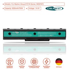 AKKU 5200mAh Für Medion Akoya E7218 MD97872 MD98680 P7812 MD98770 MD97938 P7624