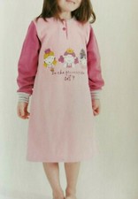 Mädchen Kinder Nachthemd made in Italy  Baumwolle Nachtwäsche warm