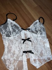 Summer Top Lace See Through with Cute Bows Slim Fit Summer Top Solid Color Daily