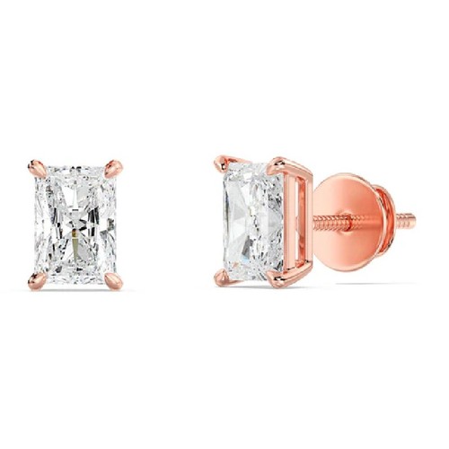 Cvd radiant diamond earrings - radiant,