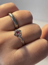 Rubin Ring 925er Silber