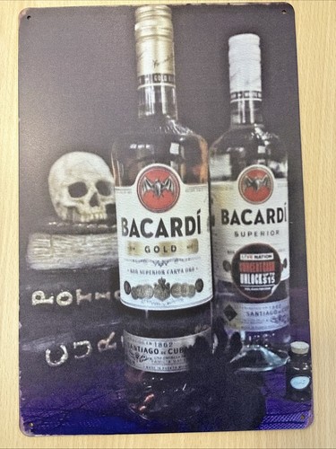 Bacardi rum blechschild - bacardi,
