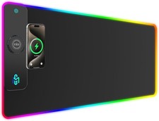 RGB Gaming Mauspad 15W Qi Mousepad LED 900x400x4mm 10 Beleuchtungsmodi mit 10W