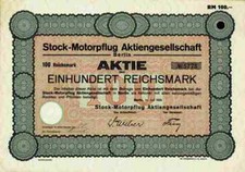 Stock Motorpflug AG 1929