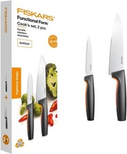 Fiskars Küchen-Messer-Set, 2-tlg, Functional Form, Edelstahl/Kunststoff, 1057557