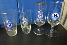 Altes Bierglas Hansa Brauerei Dortmund Konvolut 4 Stück